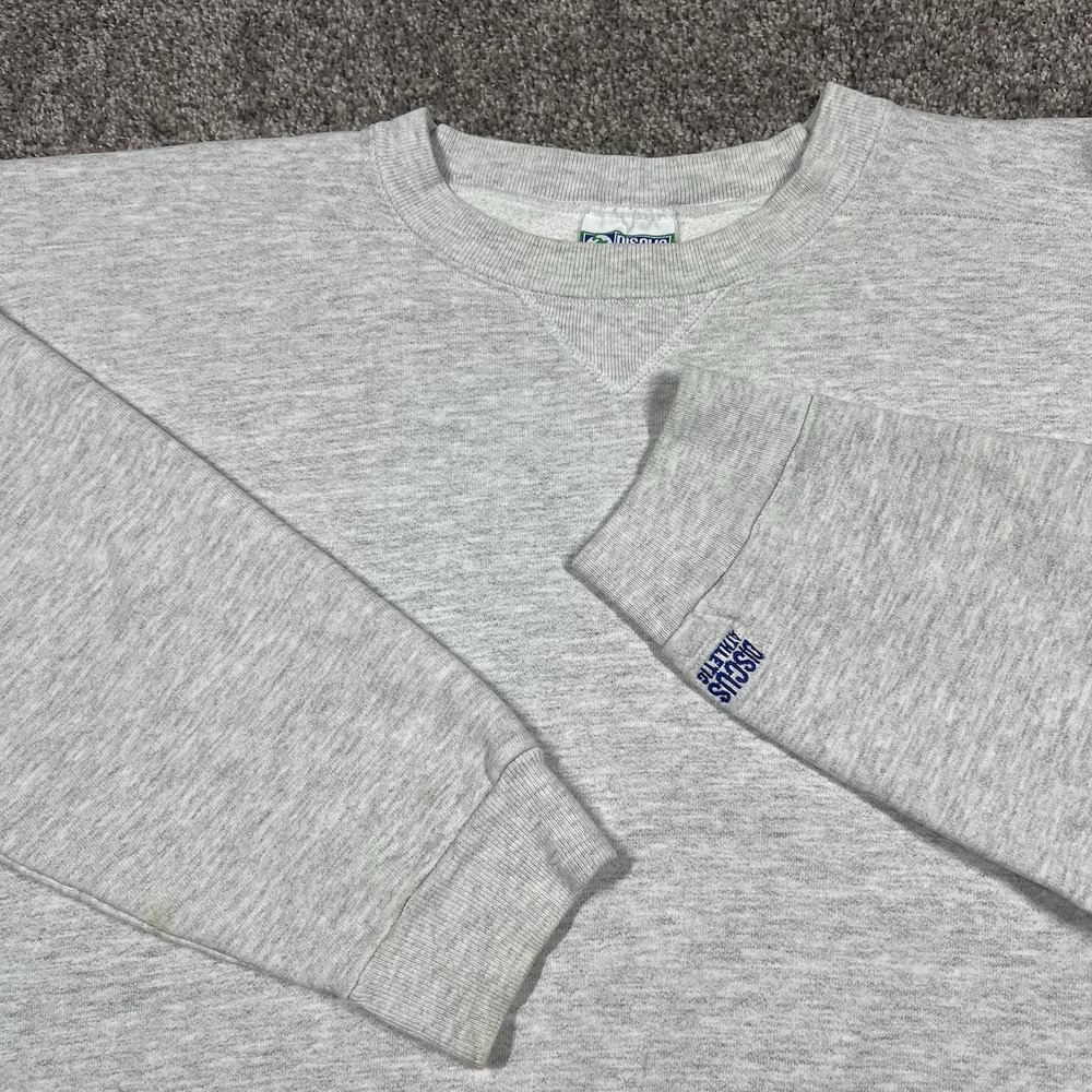 Vintage Discus Athletic Sweatshirt Large Gray Crewneck Blank Made in USA 90s 80s - Picture 1 of 8